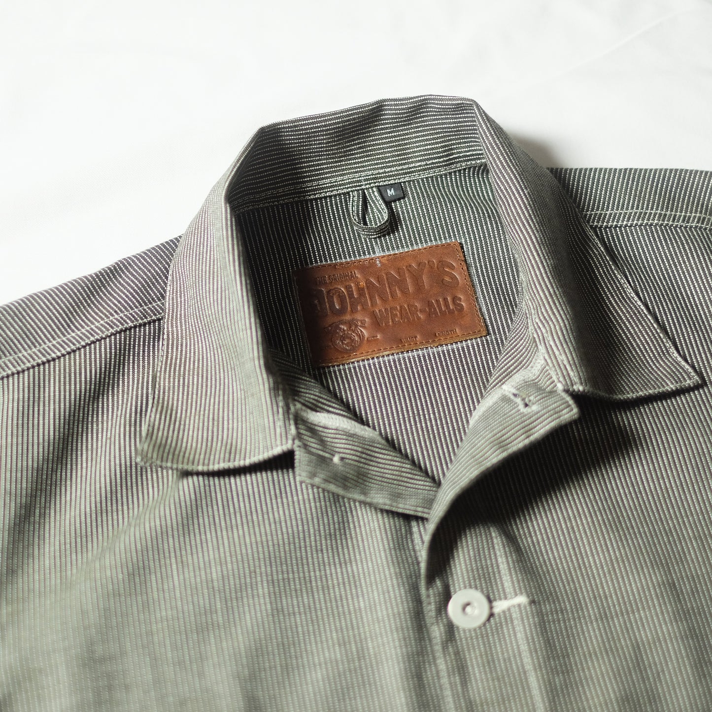 Canvas Blouson - Moss Ticking Stripe