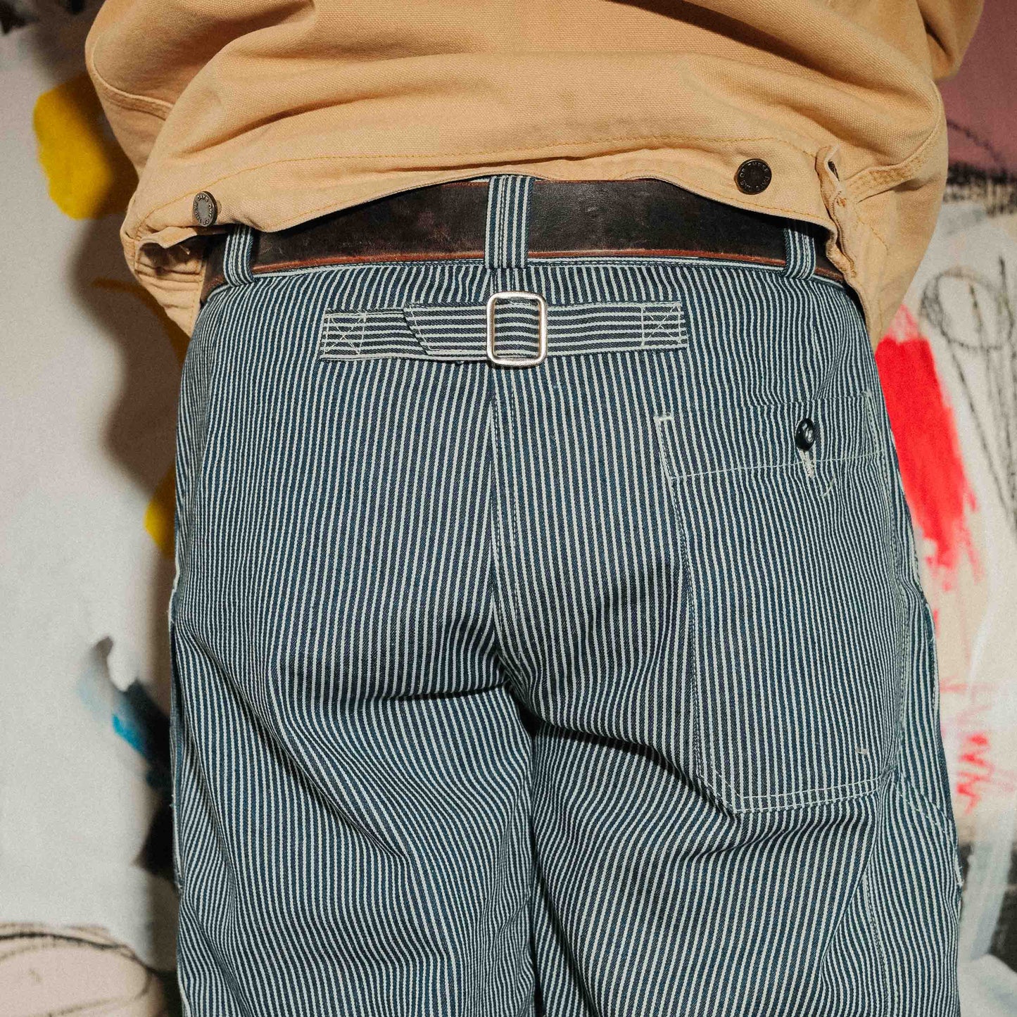 Lightweight Denim Work Pants - Hickory Stripe