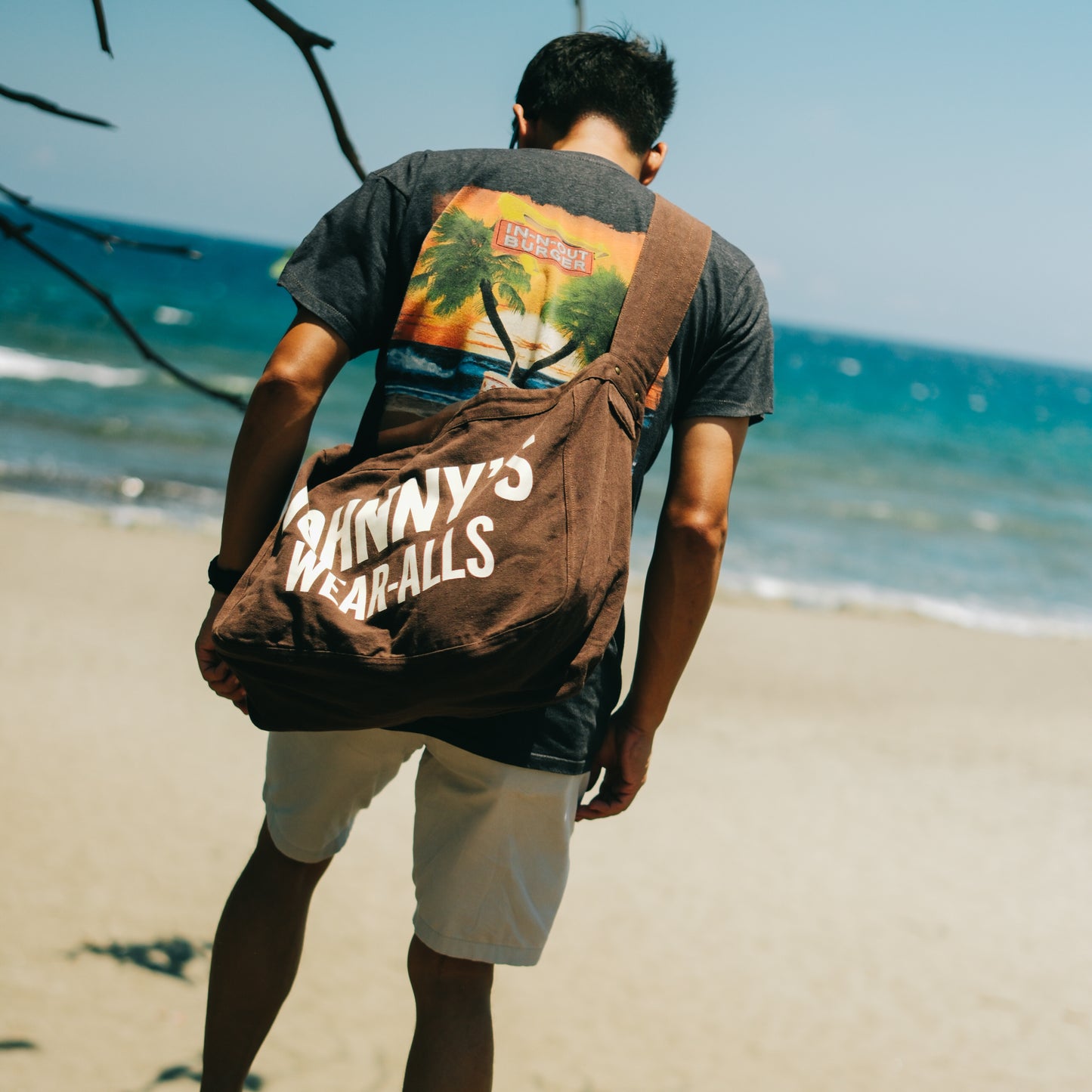 Canvas Paperboy Bag - Dark Brown