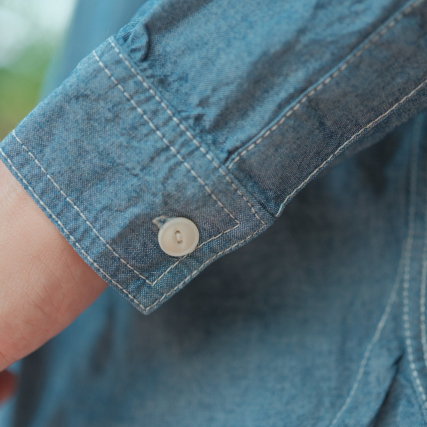 Selvedge Chambray L/S Half Placket Work Shirt