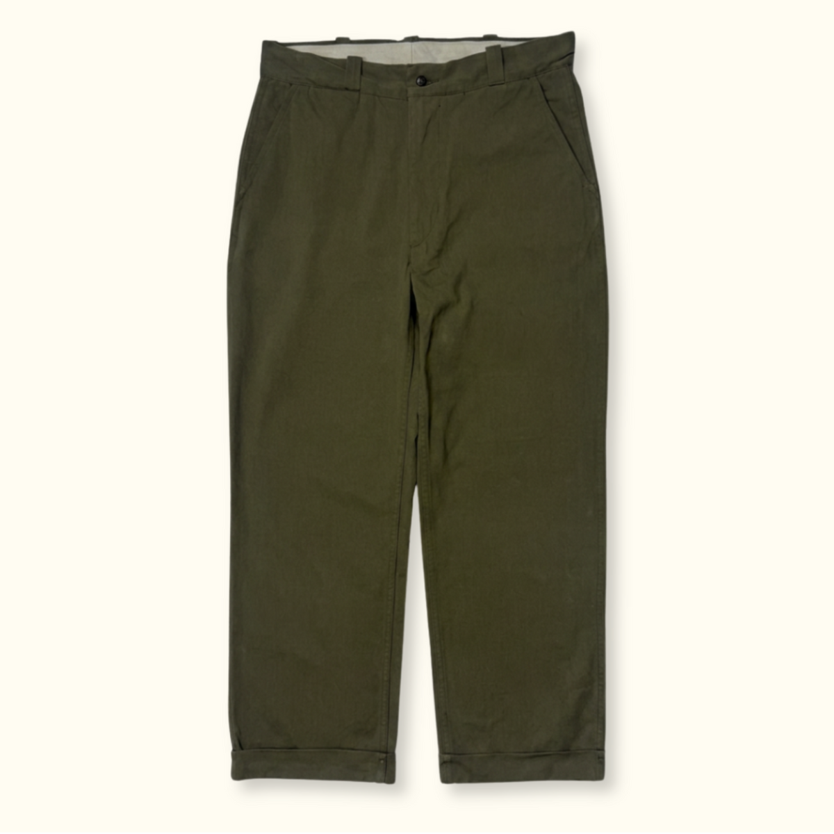 Heavyweight Twill Work Chinos - Fatigue