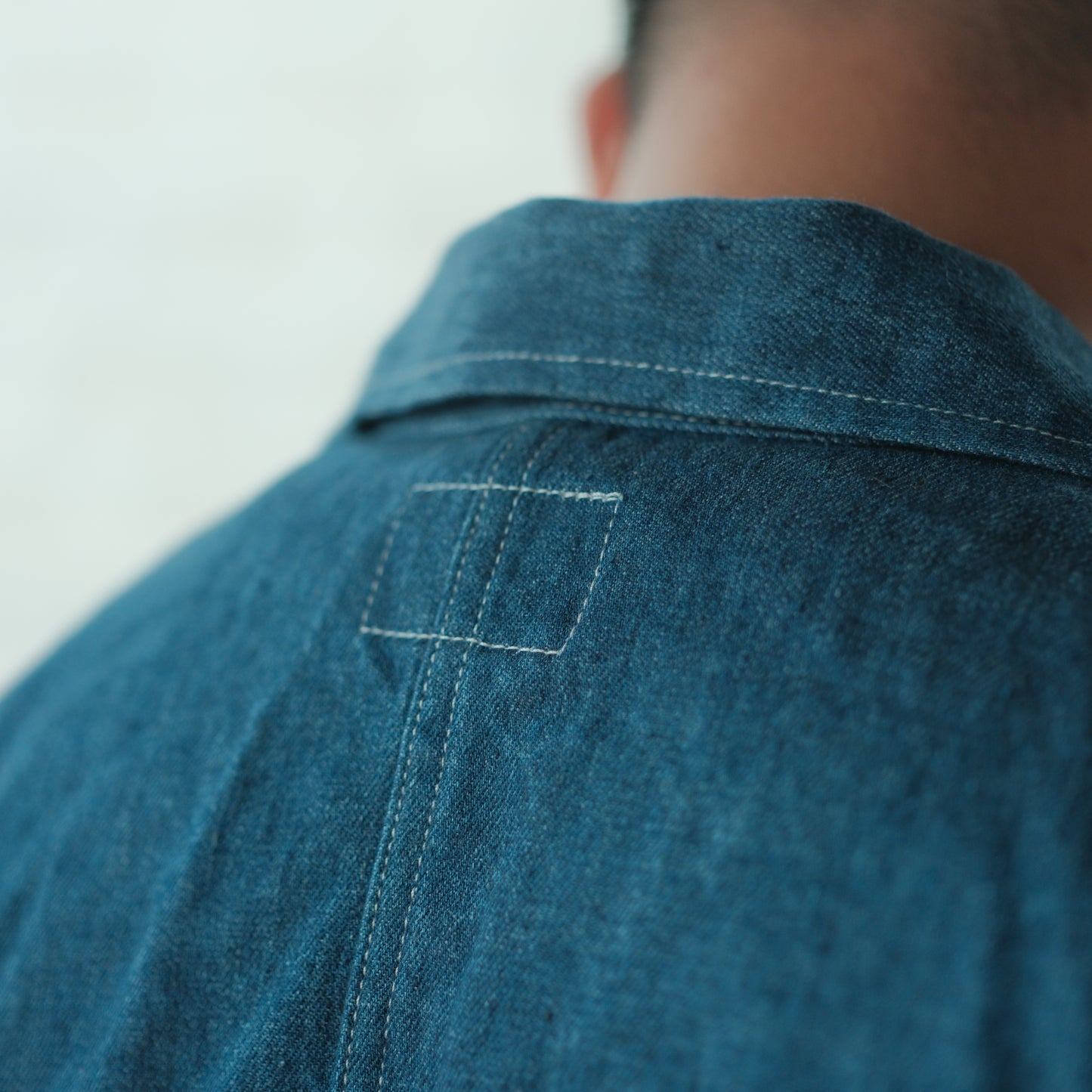 Linen Blend Selvedge Denim Chore Coat