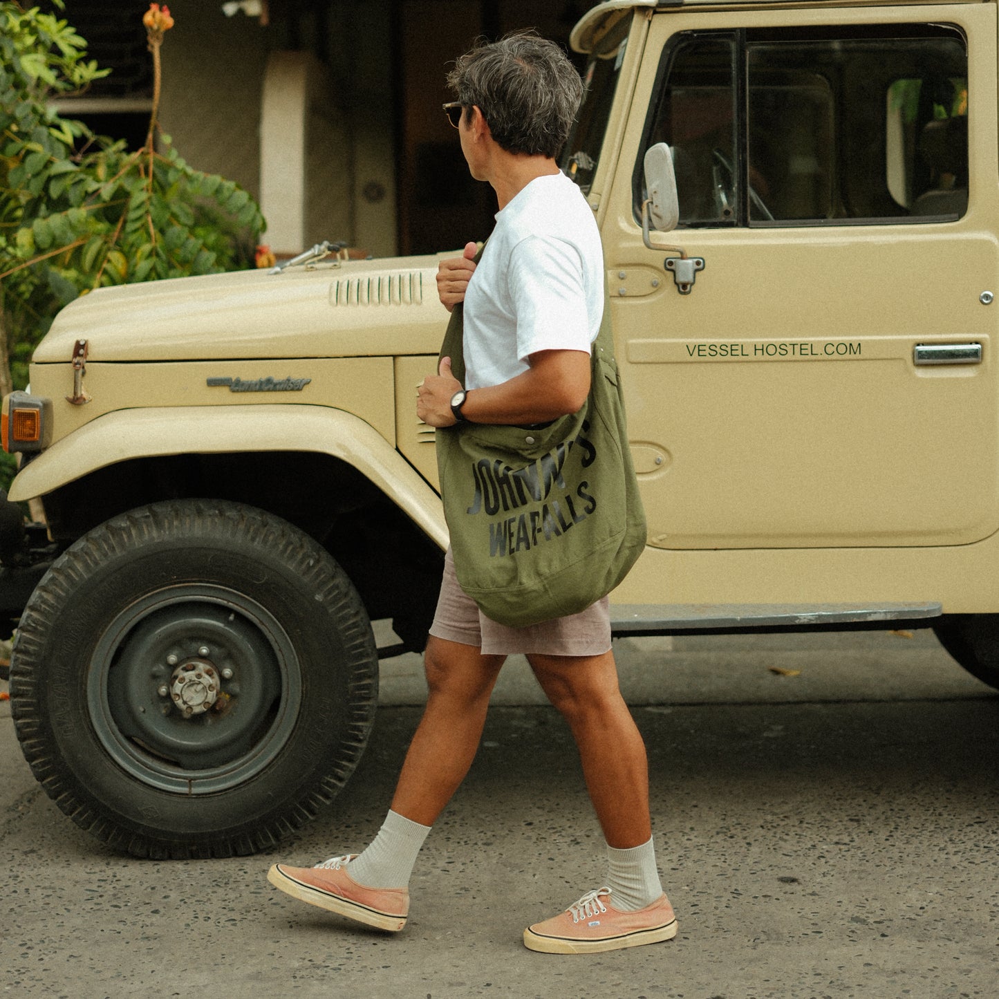 Canvas Paperboy Bag - Olive Drab