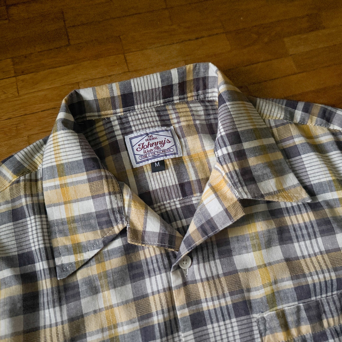 Lightweight S/S Camp Shirt w/ Side Tabs - Yellow/Ash Plaid