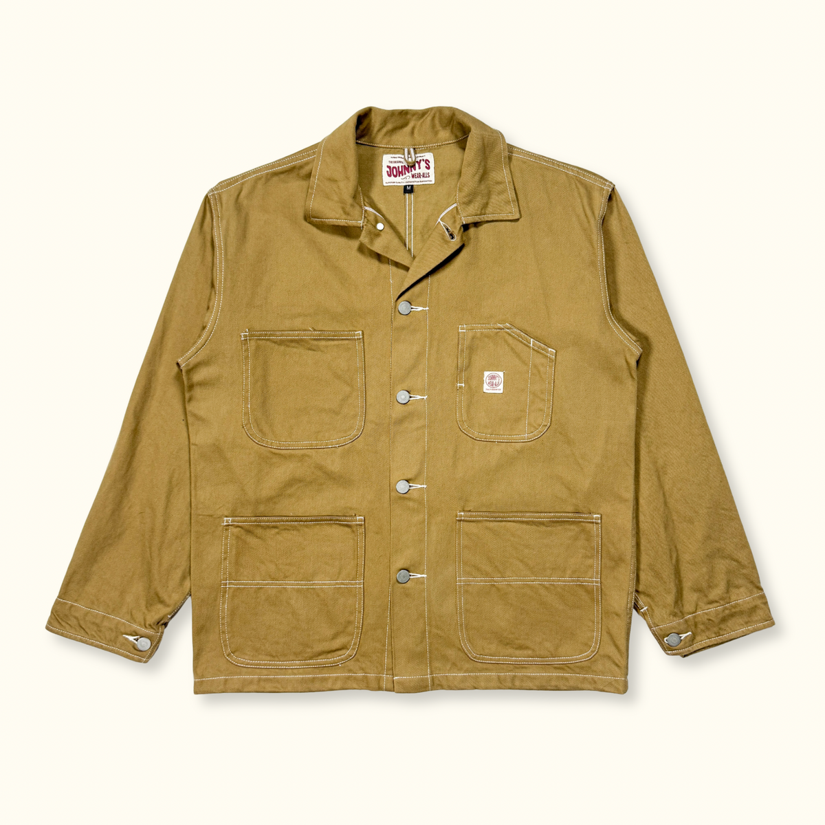 Selvedge Bull Denim Chore Coat - Khaki