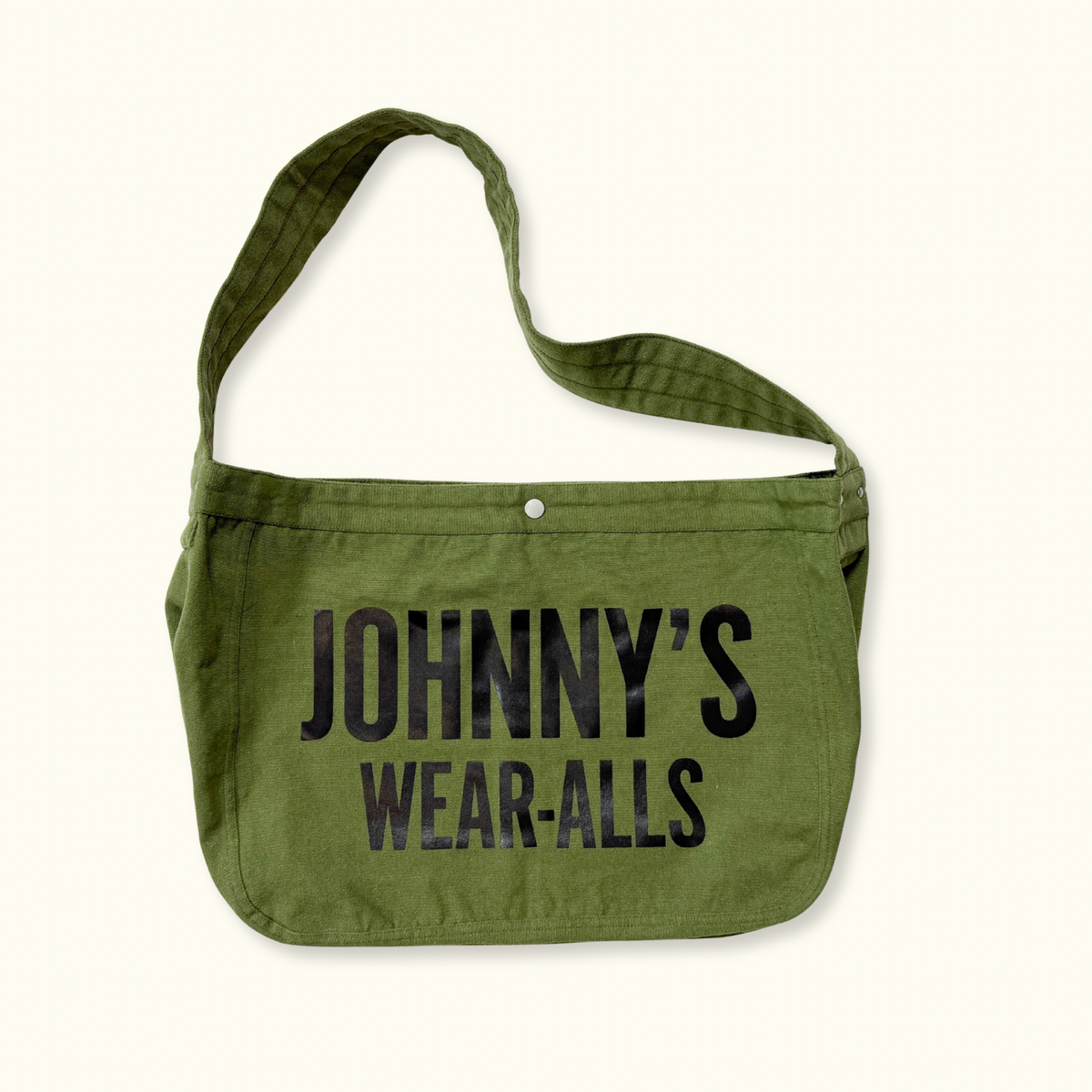 Canvas Paperboy Bag - Olive Drab