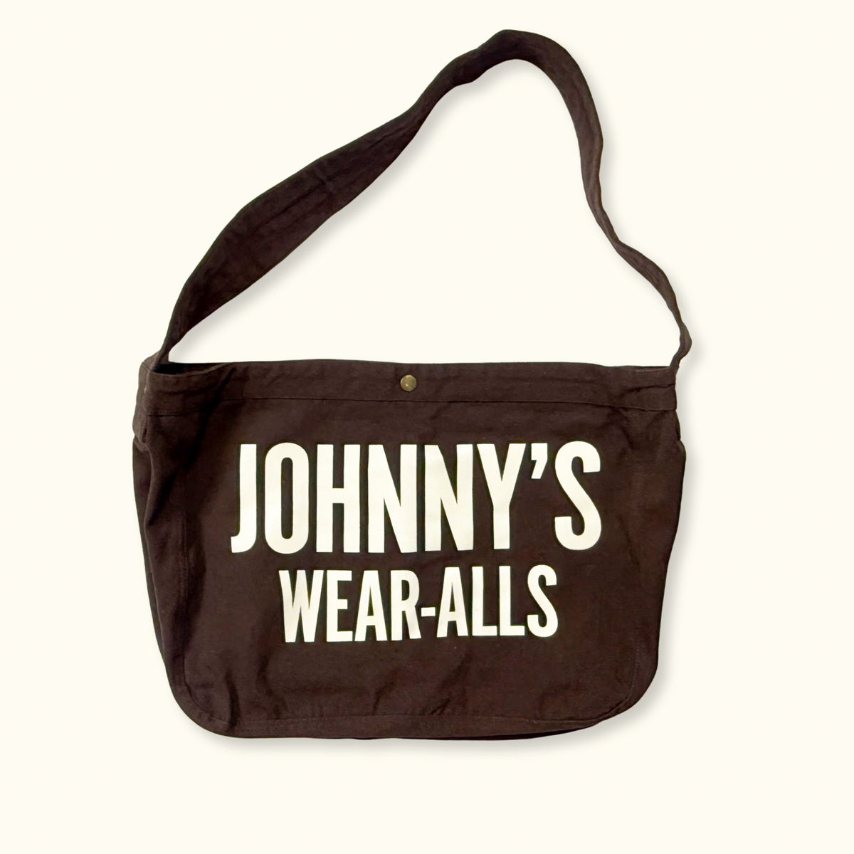 Canvas Paperboy Bag - Dark Brown