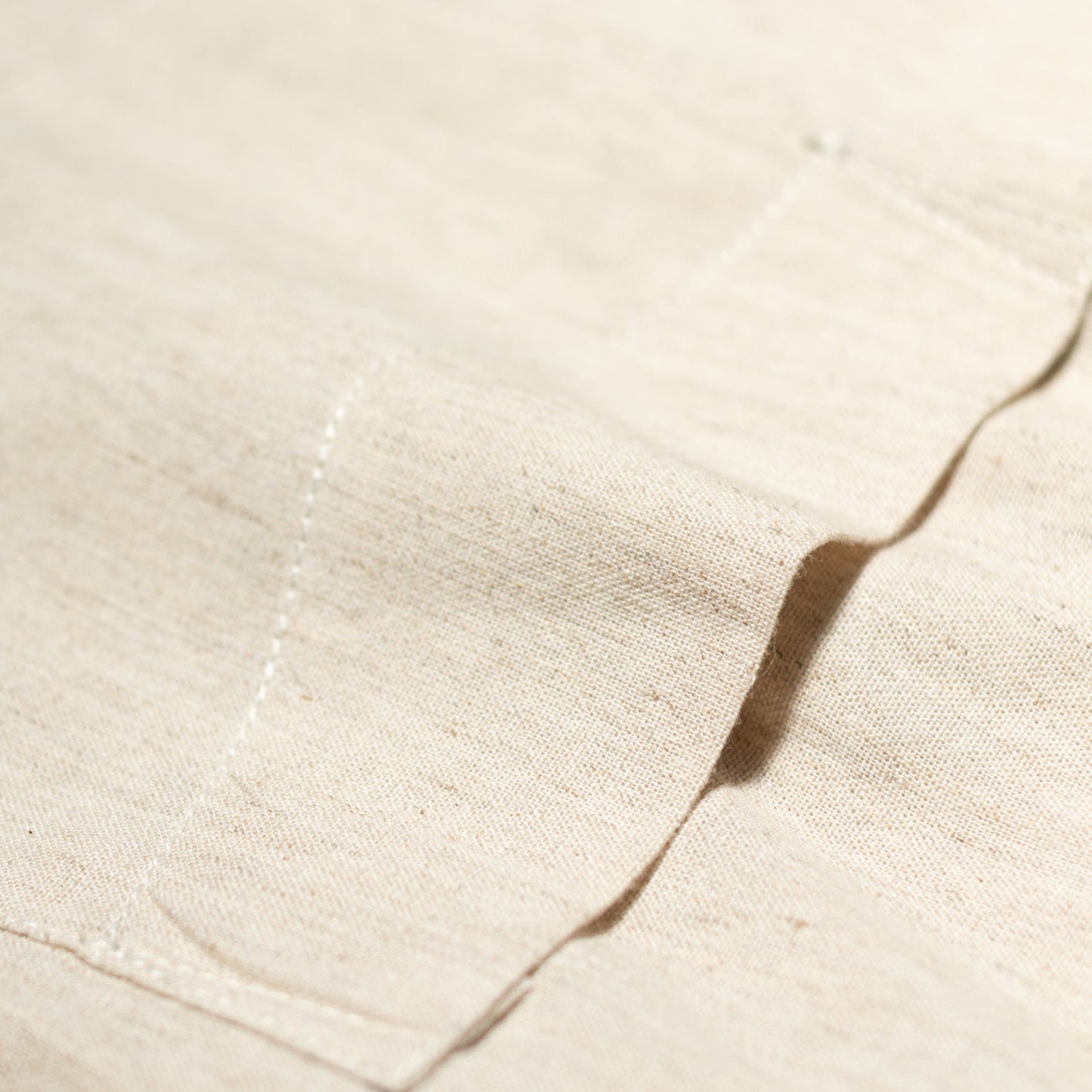 Chambray S/S Loop Collar Shirt - Natural