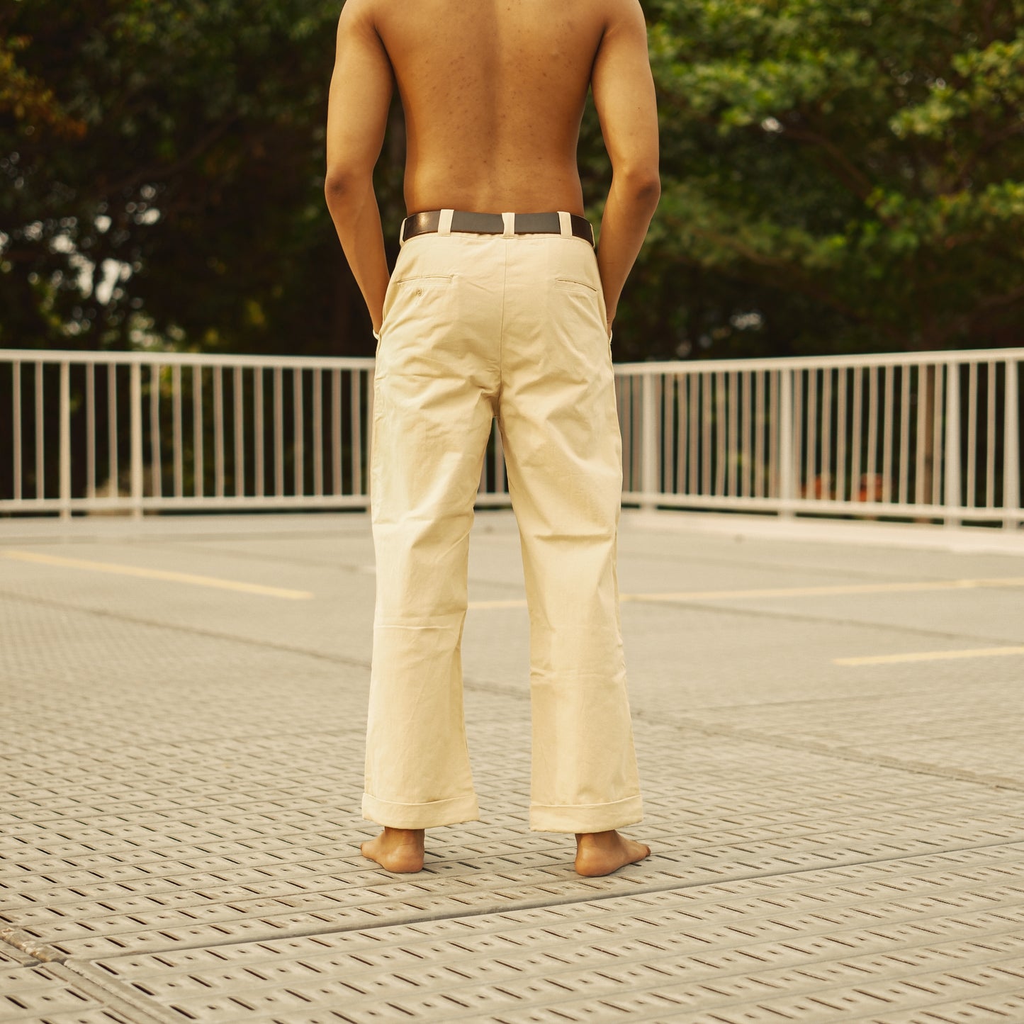 Heavyweight Twill Work Chinos - Beige