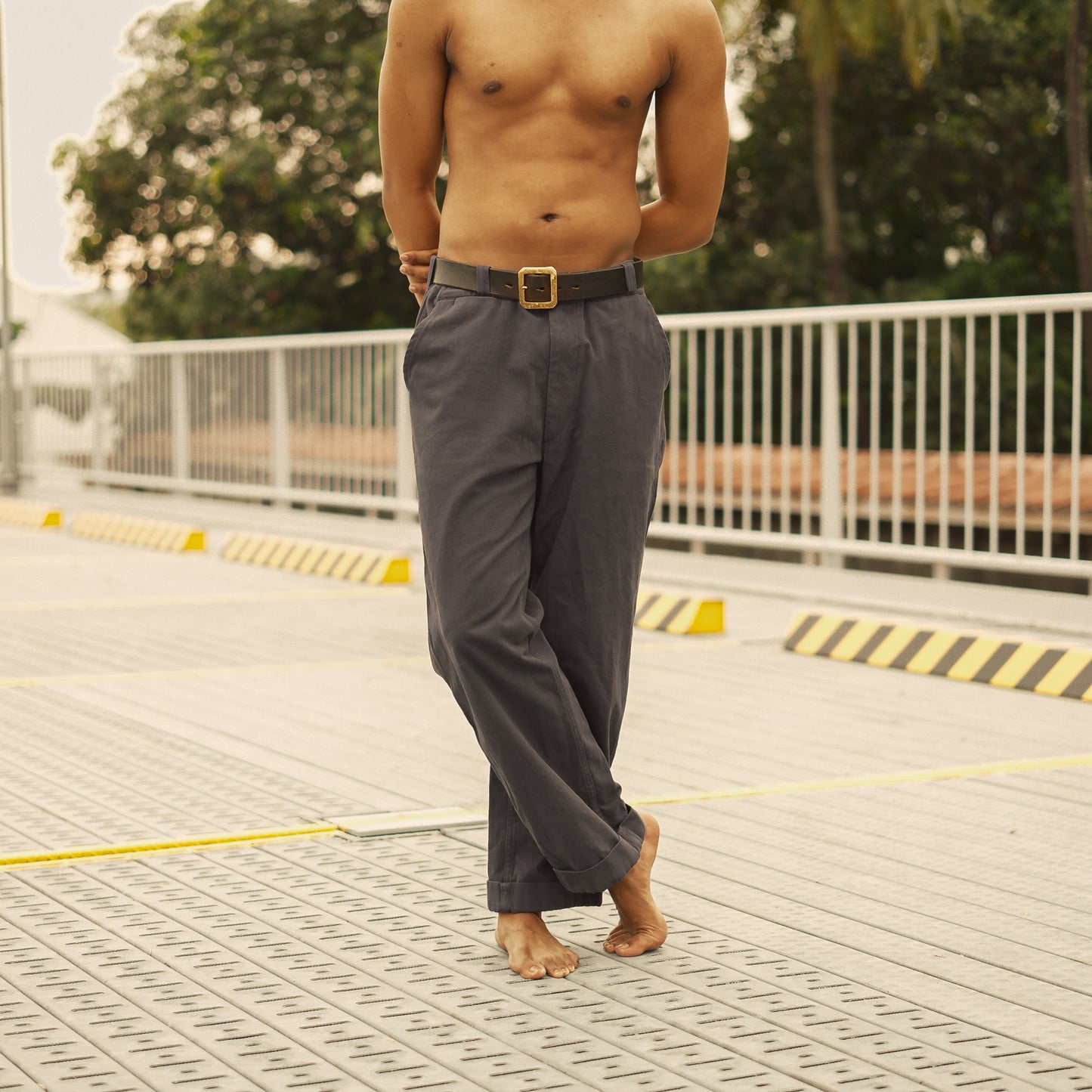 Heavyweight Twill Work Chinos - Navy