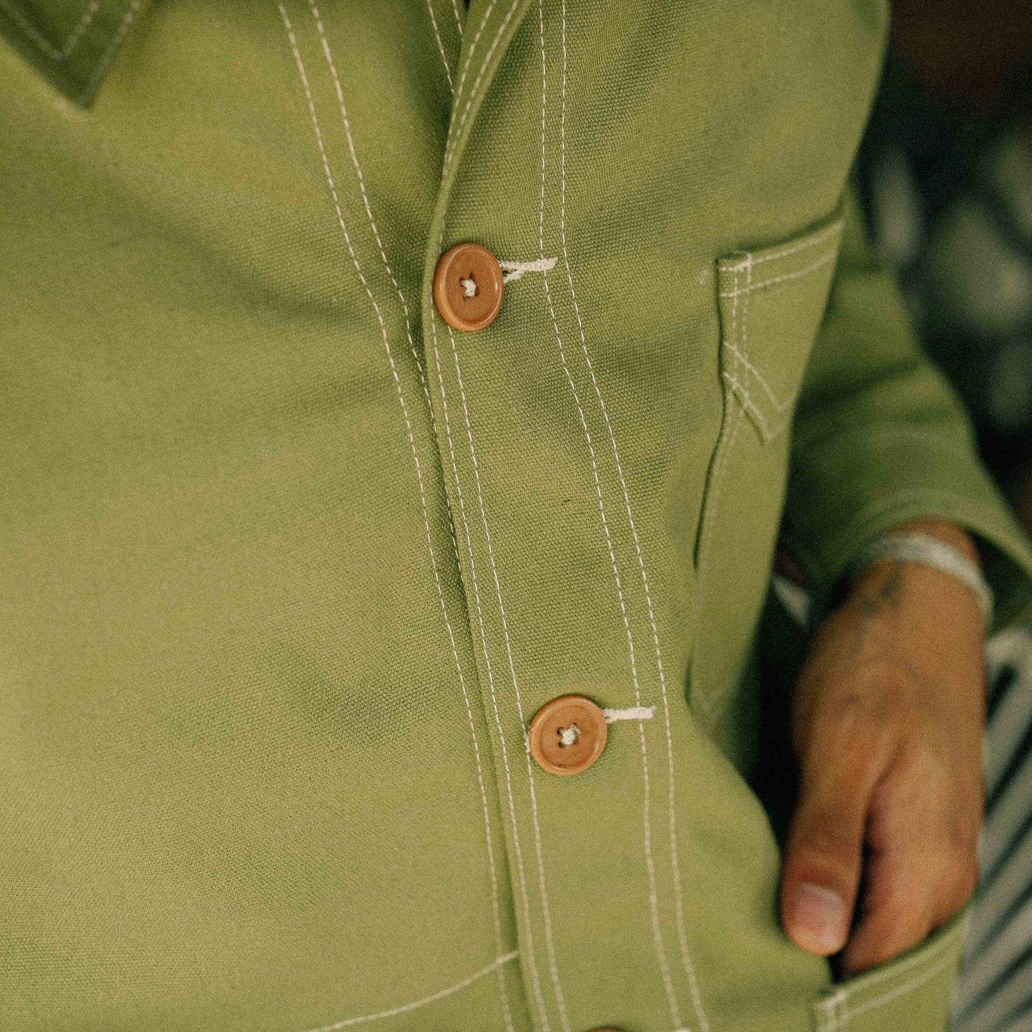 Canvas Chore Coat - Olive Green