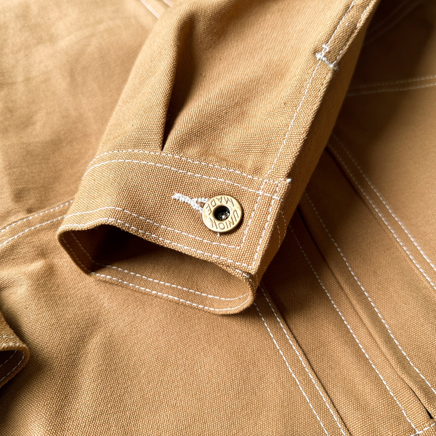 Selvedge Canvas Zip Work Jacket - Camel