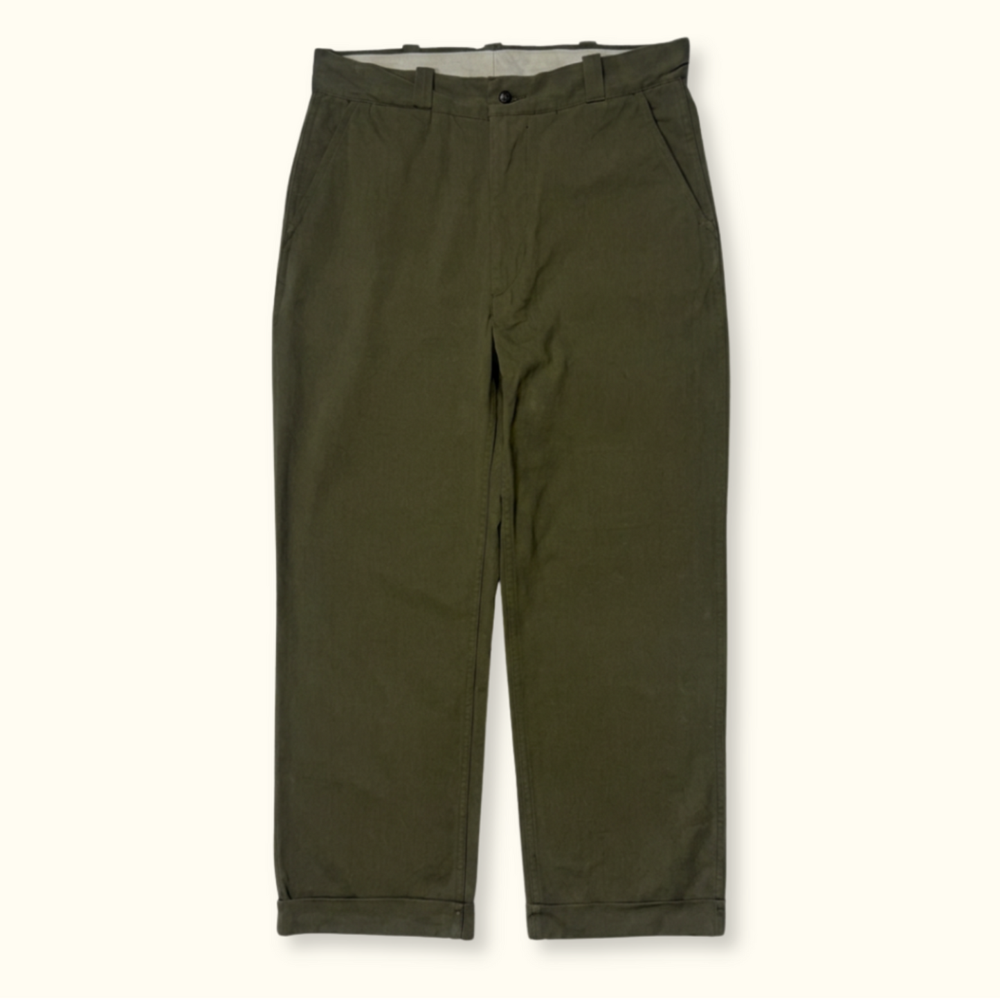 Heavyweight Twill Work Chinos - Fatigue