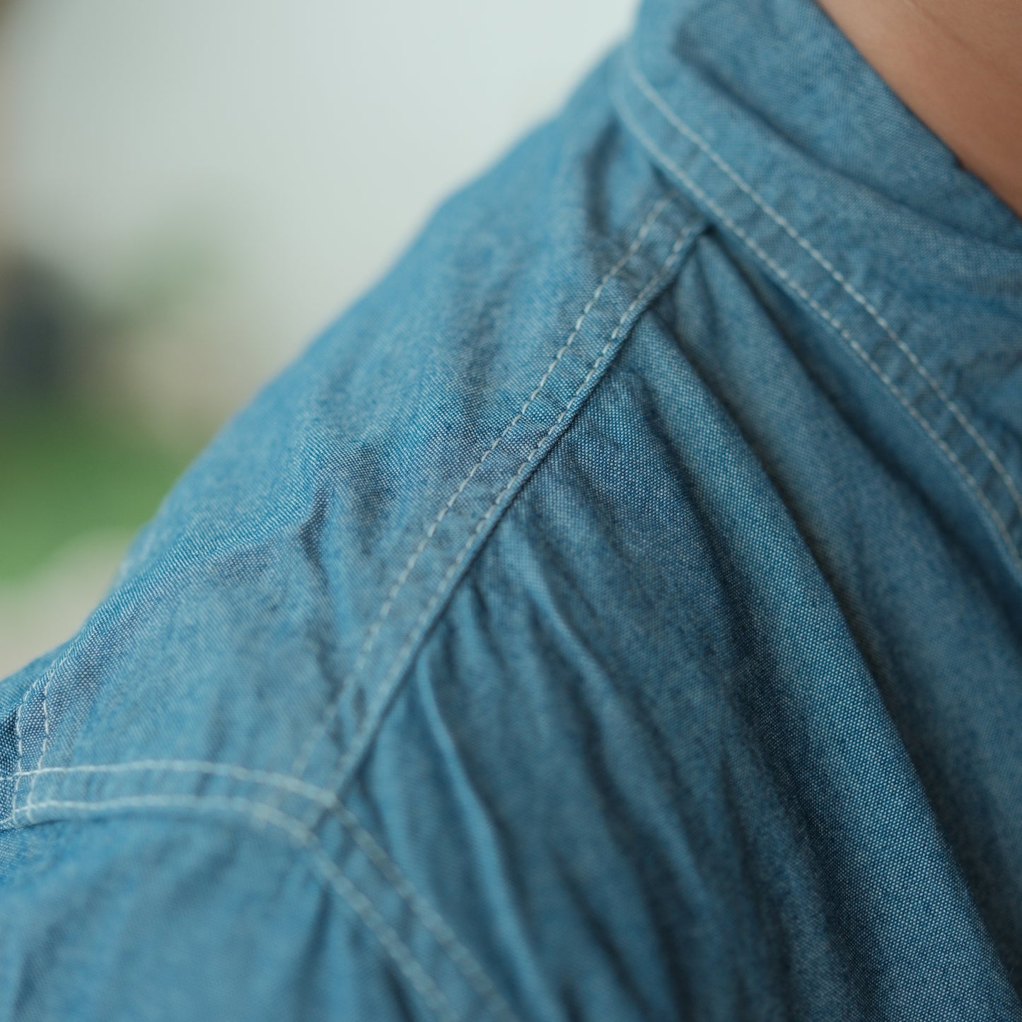 Selvedge Chambray L/S Half Placket Work Shirt
