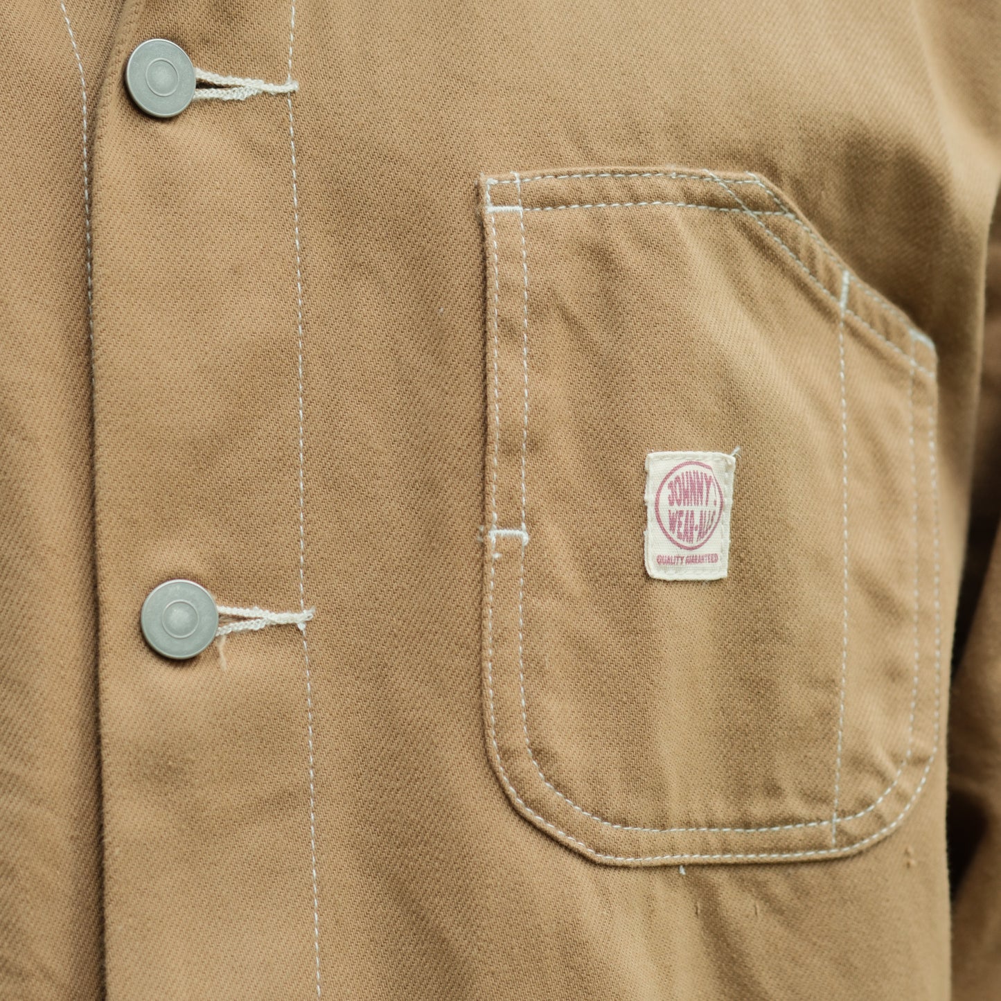 Selvedge Bull Denim Chore Coat - Khaki