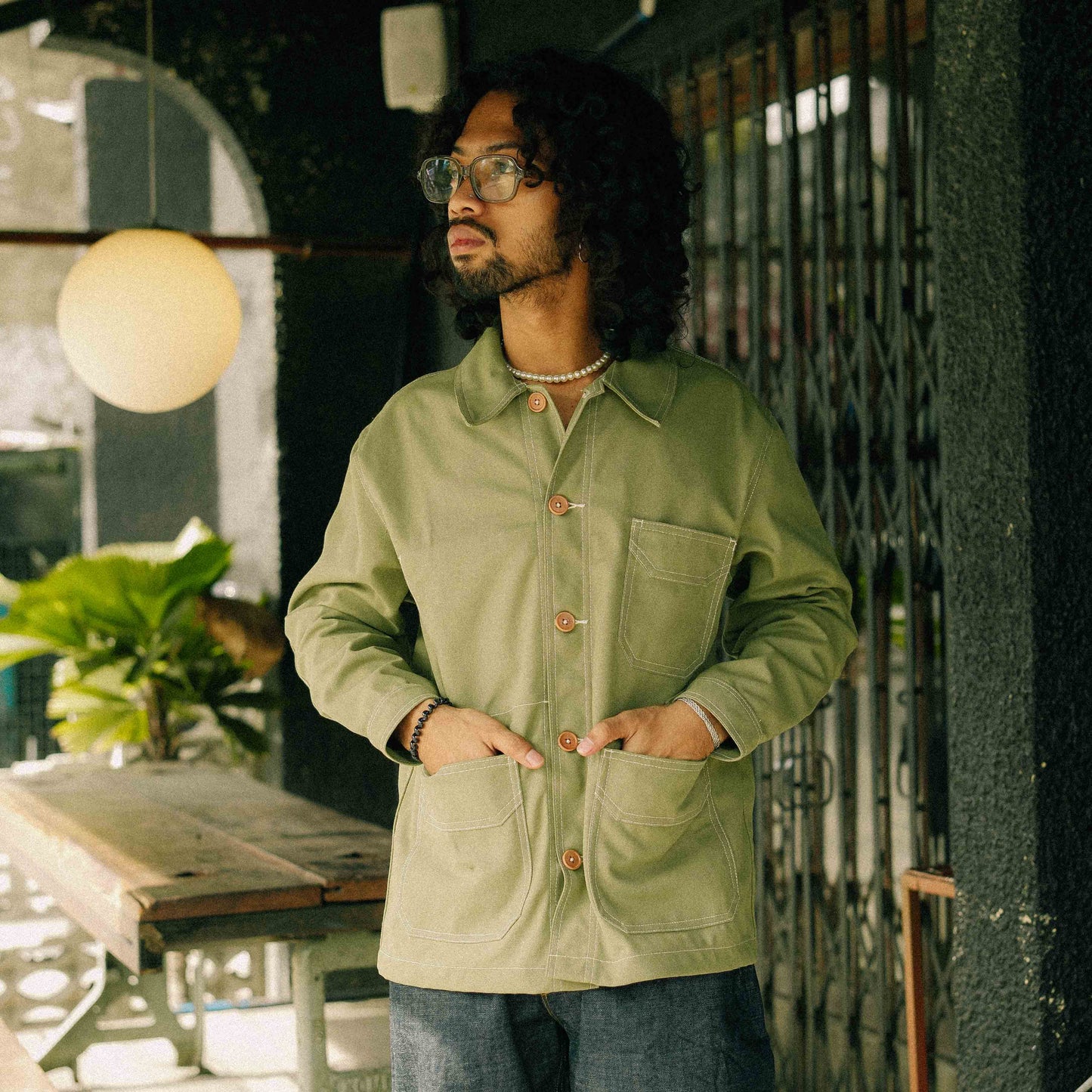 Canvas Chore Coat - Olive Green
