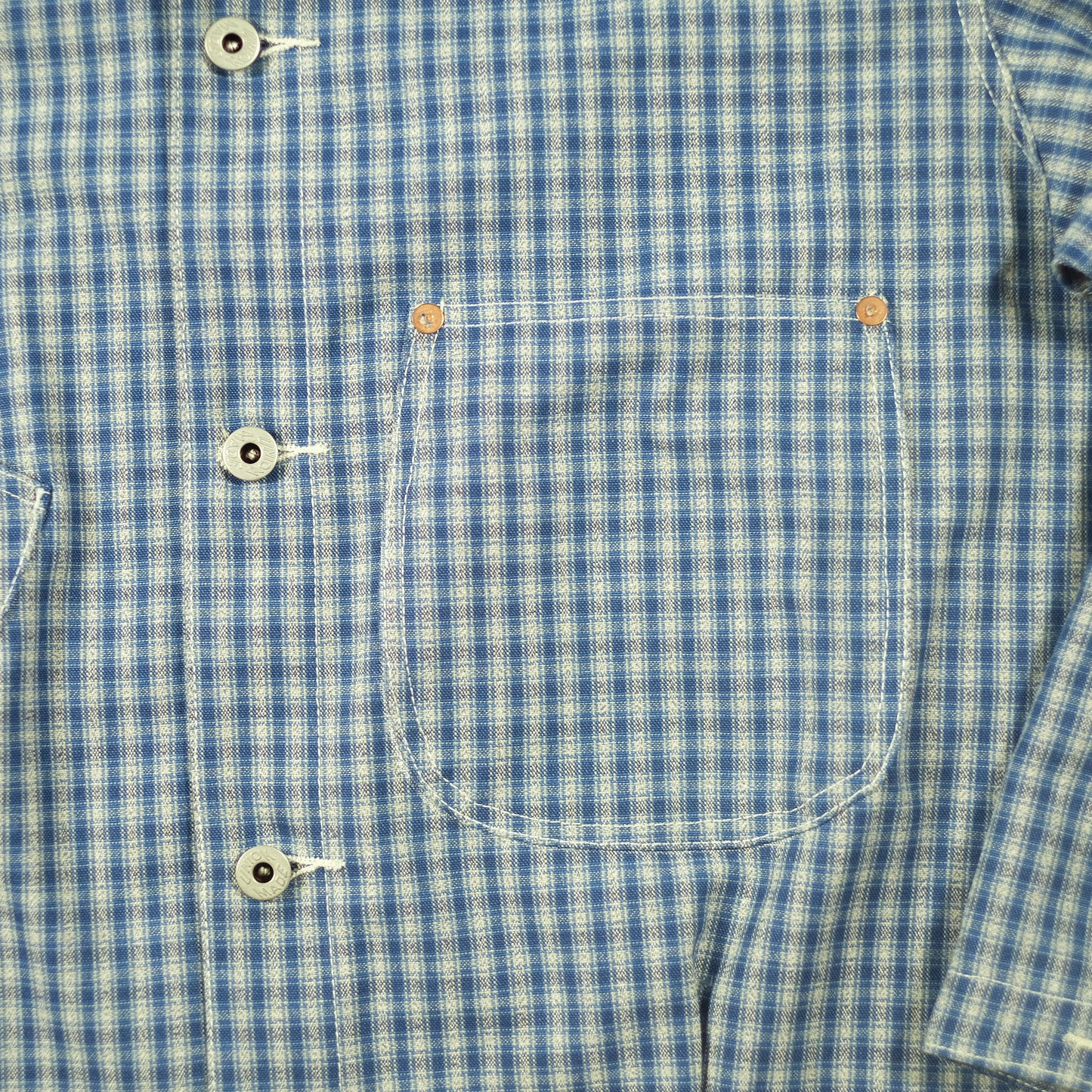 Canvas Blouson - Blue Plaid