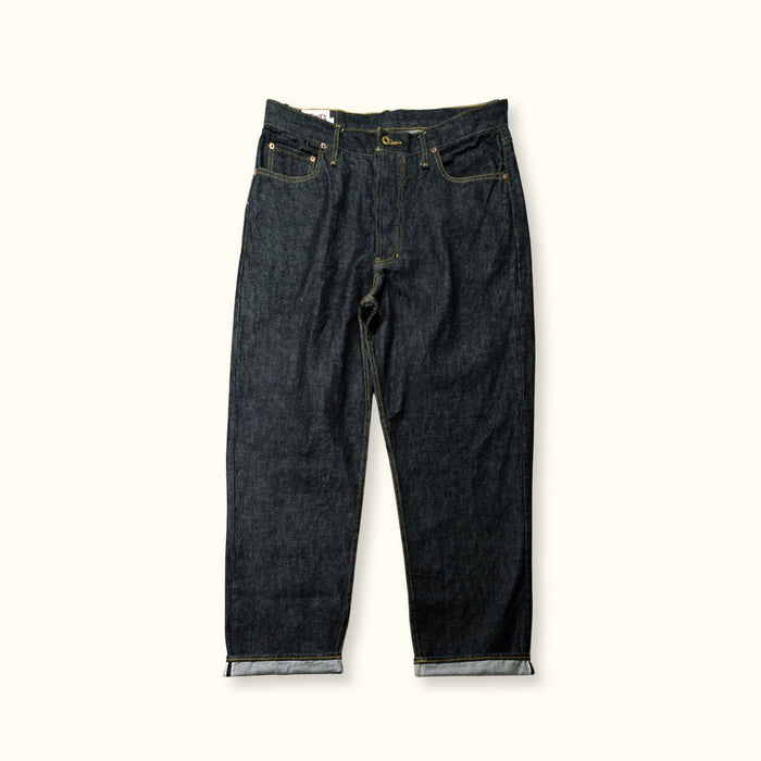 Lot-155 13.5oz Japanese Selvedge Denim Jeans (Loose Cut) - Black