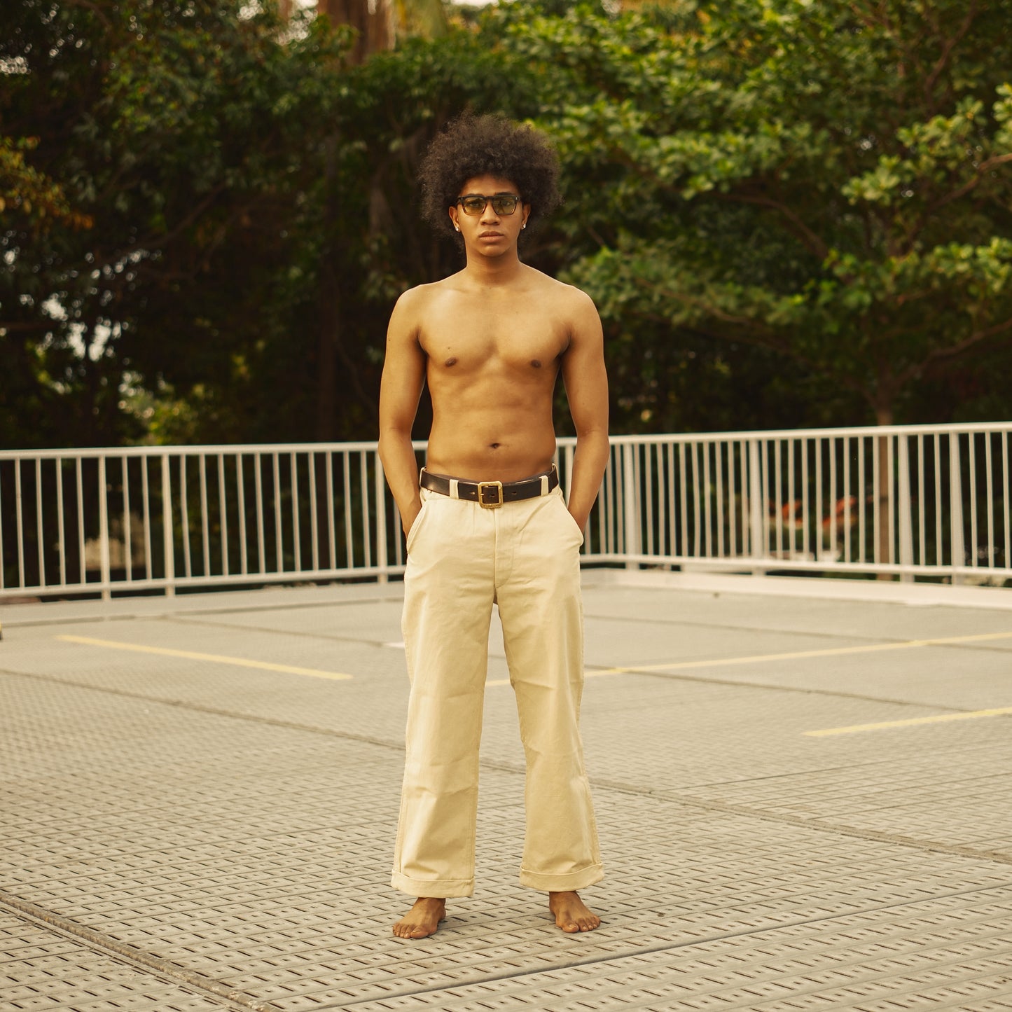 Heavyweight Twill Work Chinos - Beige
