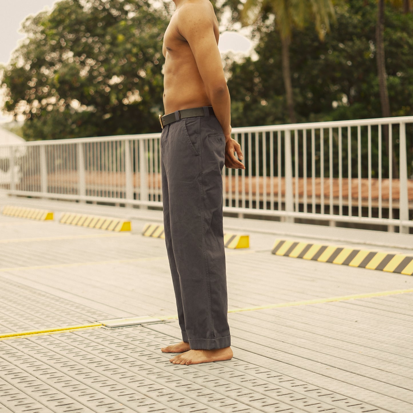 Heavyweight Twill Work Chinos - Navy