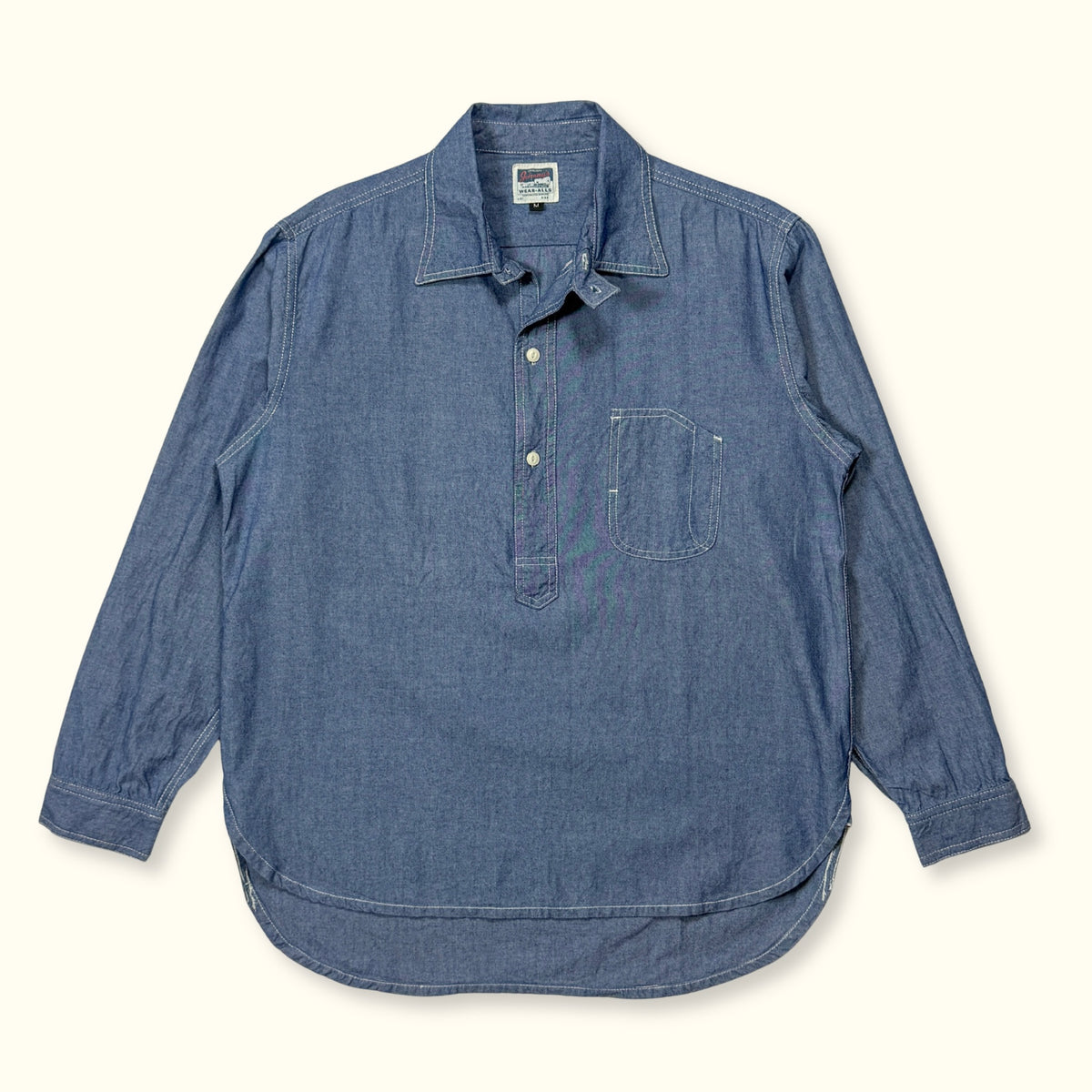 Selvedge Chambray L/S Half Placket Work Shirt