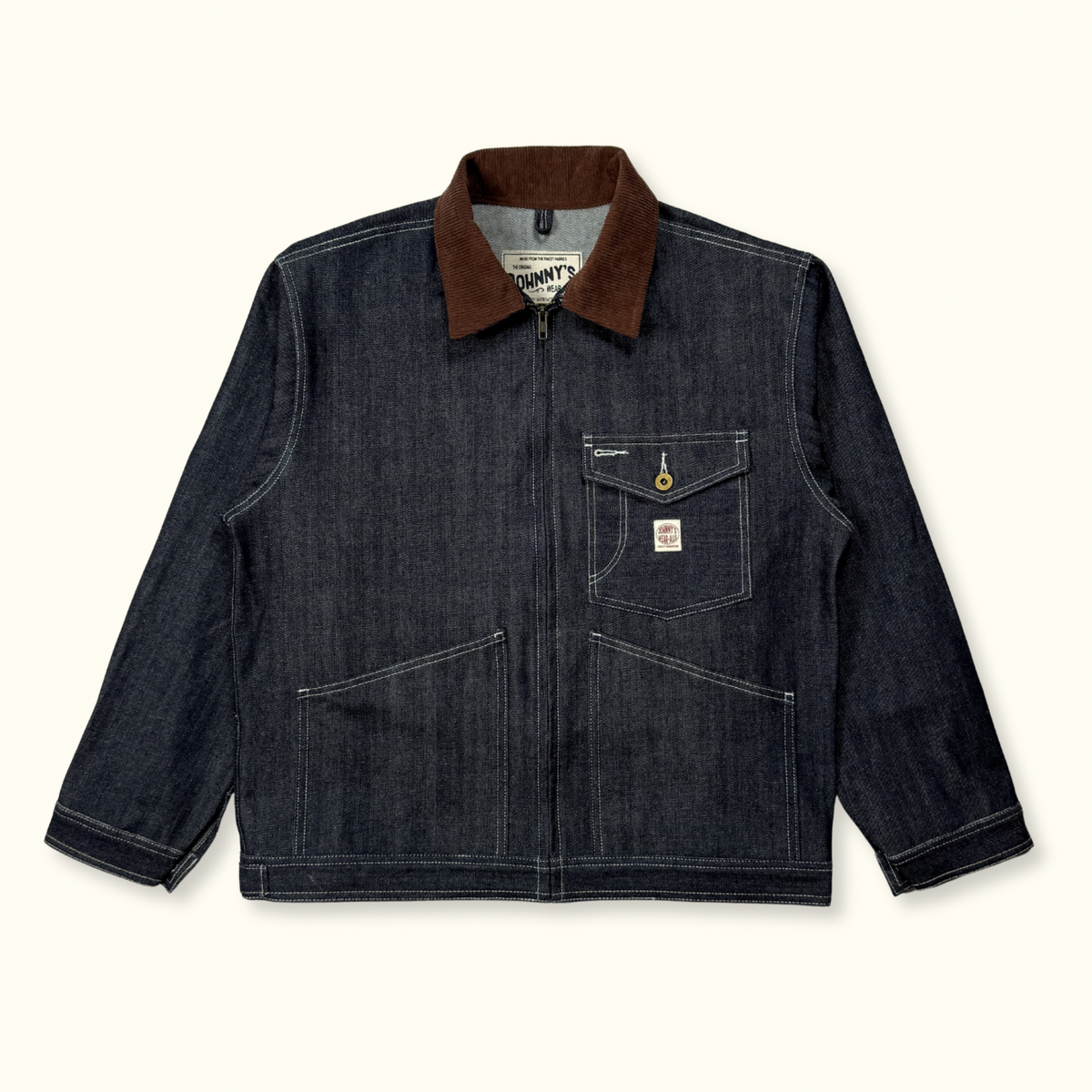 Selvedge Denim Zip Work Jacket