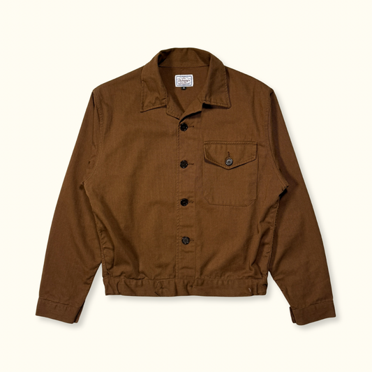 Twill Cyclist Jacket - Tobacco Brown