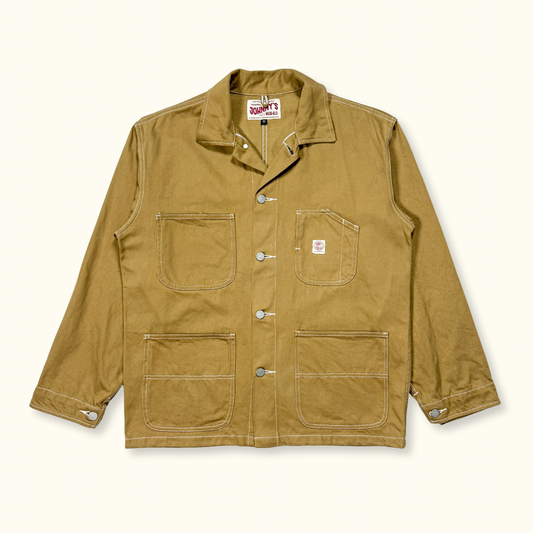 Selvedge Bull Denim Chore Coat - Khaki