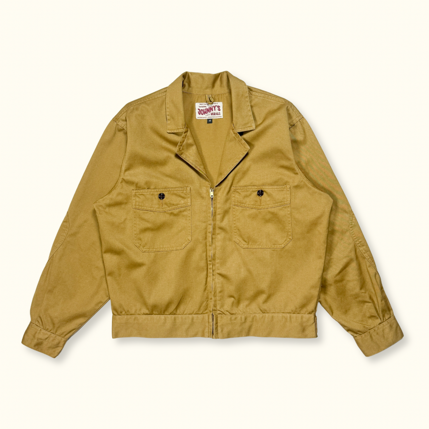 Selvedge Twill Zip Shop Jacket - Khaki