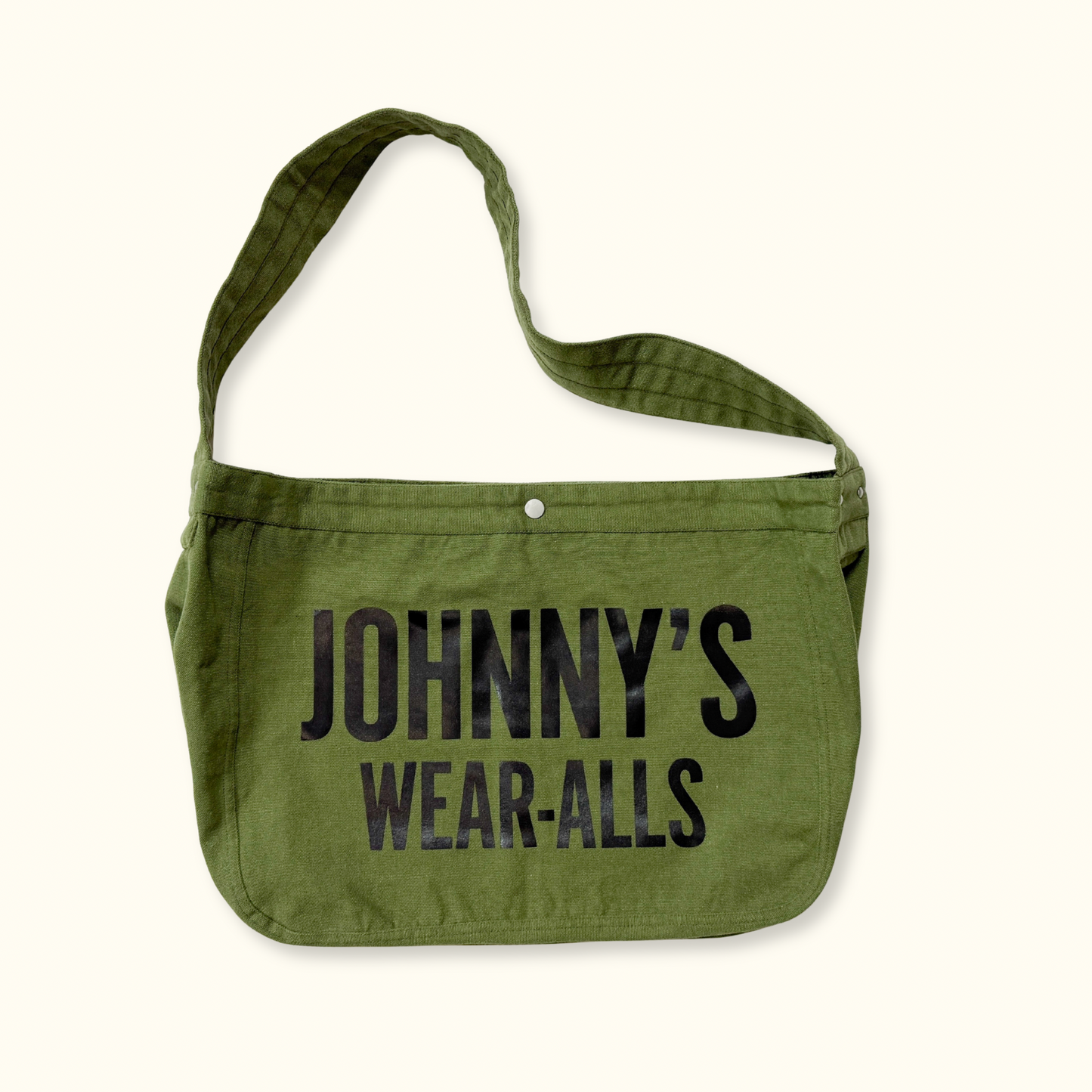 Canvas Paperboy Bag - Olive Drab