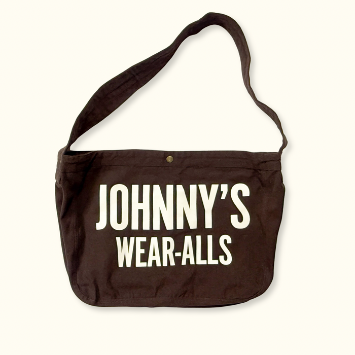 Canvas Paperboy Bag - Dark Brown