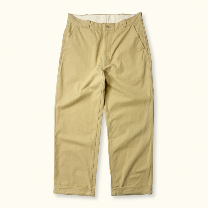 Heavyweight Twill Work Chinos - Beige