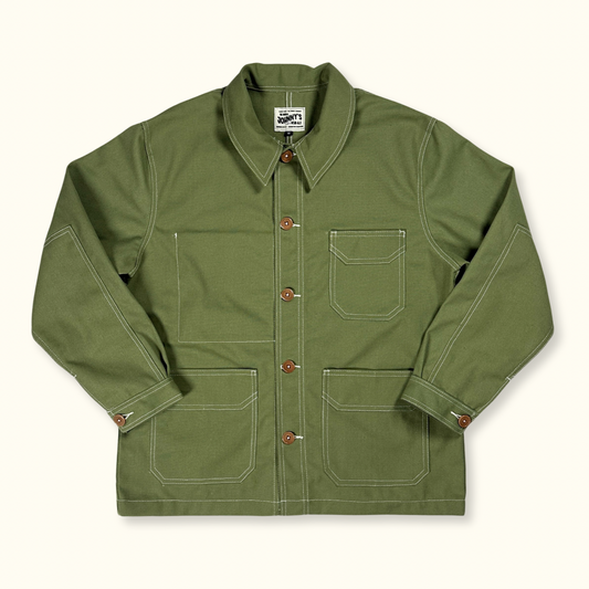 Canvas Chore Coat - Olive Green